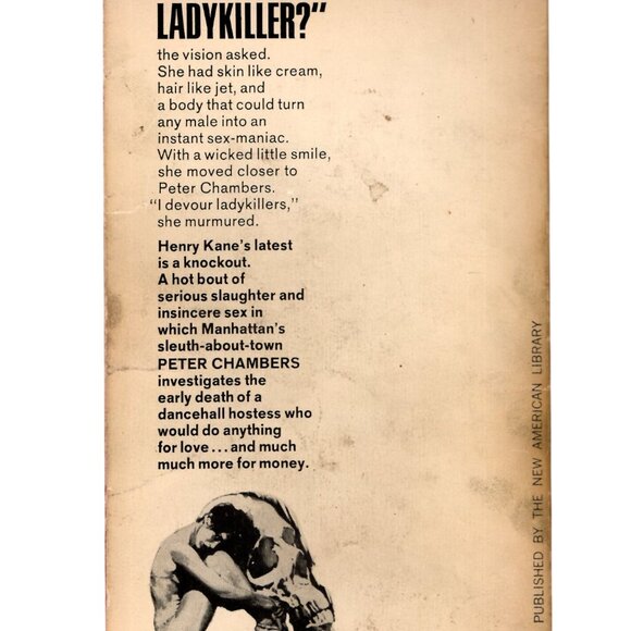 Death Is The Last Lover By Henry Kane 1966 1st Printing Paperback Mystery Novel - Picture 2 of 2